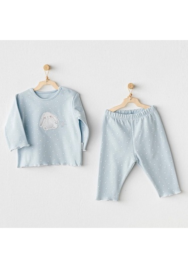Andywawa Cuddy Bunny Bear 2'li Bebek Takım Ac25636 Mavi