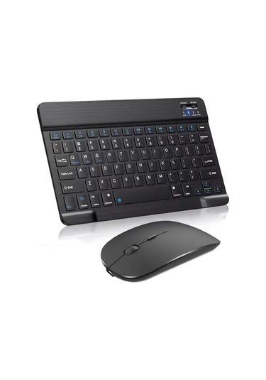 Bluetooth Klavye Android Apple Uyumlu iOS Windows Için Tablet Telefon Şarjlı Klavye Mouse Set