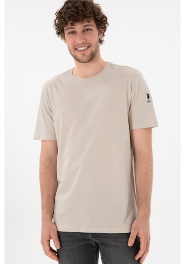 U.S. Polo Assn. Erkek Regular Fit Bisiklet Yaka Taş Basic Tişört 50305985-VR049 U.S. Polo Assn. Erkek Regular Fit Bisiklet Yaka Taş Basic Tişört 50305985-VR049