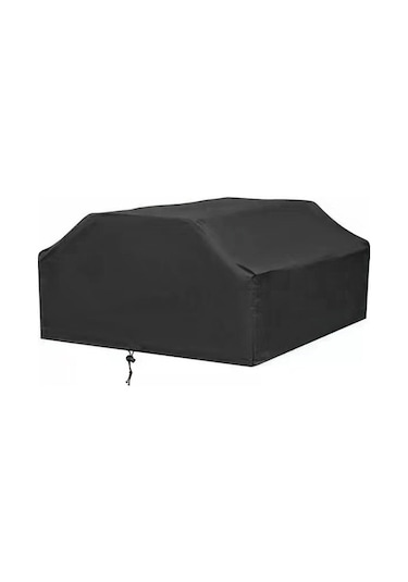 Mufunye 210d Siyah Bahçe Masa Kılıfı - 4 Kişilik Uzun Masa İçin, Yağmur/solgunluk/toz Koruyucu, 160x150x80 Cm, Kolay Kurulum