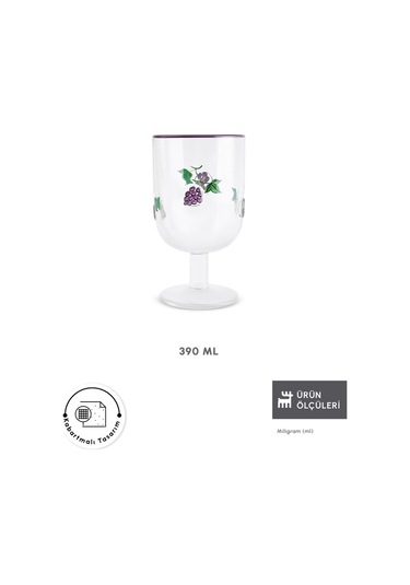 Karaca Blueberry Kadeh 390 ml Mor