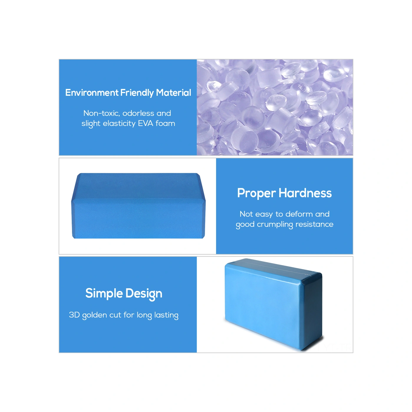 Youtek Stabilite Ve Dengede Yardımcı Eva Yoğunluklu Antrenman Bloku - Mavi, 1 Adet Mavi