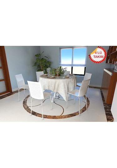 Casella Roy Plastik Sandalye Metal Krom Ayak Mutfak Salon Çalışma