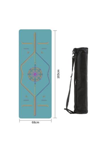 Xtr Fitness Profesyonel Kauçuk Yüzey Kaydırmaz Yoga Matı 5 MM Mavi Çok Renkli