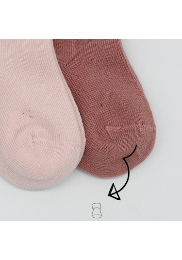 Bistyle Bear Penye Soket Çorap 2'li Bs10116 Pembe Pembe
