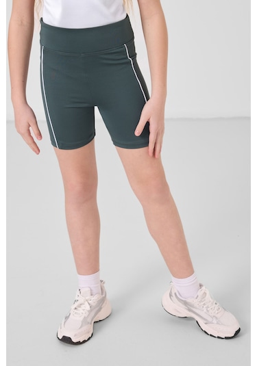 Tommylife Orman Yeşili Esnek Standart Fit Basic Performans Kız Çocuk Tayt - 75189 Yeşil