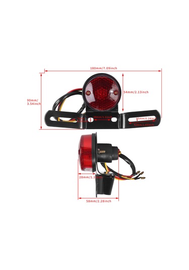 Padalink Motosiklet Krom Geri Aydınlatma Lambası - Fren Lambası Ve Plaka Tutucu İle Ultra Parlak Görünürlük Sağlar