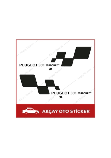 Peugeot 301 Sport Sticker (Takım Set) 301 Sticker Araba Sticker