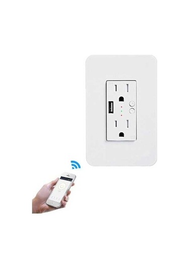 Pazly Akıllı Duvar Prizi 120v Wifi Uzaktan Kumanda, Sesle Kontrol, Usb Soket, Amerikan Modeli
