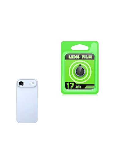 Adige İphone Uyumlu 17 Air Lens Koruyucu Mavi + Ekran Koruyucu Mavi