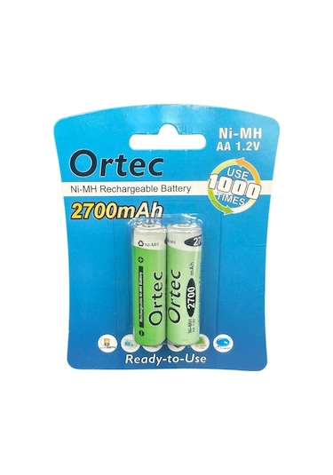 Ortec 1.2v 2700mah Ni-mh Aa Şarj Edilebilir Kalem Pil
