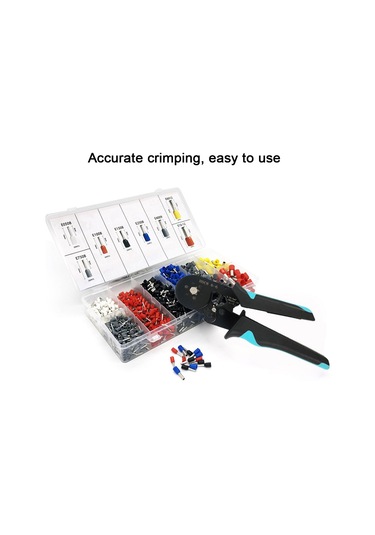 Geeksen Karbon Çelik Nickel Kaplama Viskana 0.06-6mm² , Elektrikçi Araçları, Hızlı Ve Kolay Presleme, Siyah-mavi Kollü, Vxc8 Modeli