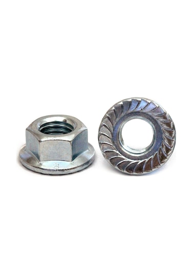 - M10 Tırtıklı Flanş Fındık, Dın 6923, Çinko Cr+3, 50 Paket