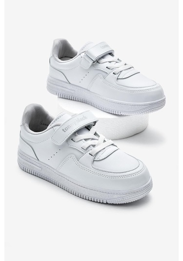 Termo Taban Cırtlı Lastik Bağcıklı Çocuk Unisex Beyaz Beyaz Spor Ayakkabı Tbtmkd030 Beyaz Beyaz