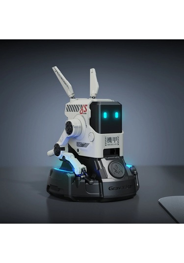 Gravastar Alpha65 Robot Figürlü 65w Hızlı Şarj Adaptörü Ve Şarj Standı, Beyaz