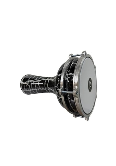 Vatan Darbuka 5 Numara Çatlak Boyalı Siyah - Beyaz Desenli