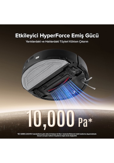 Roborock Q8 Max Pro Plus Akıllı Robot Süpürge Siyah