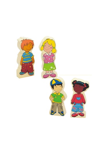 Ahşap Mıknatıslı Çocuklar Kıyafet Değiştirme 12 Parça