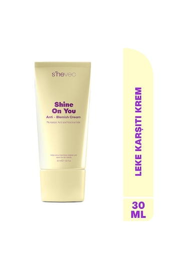 She Vec Shine On You Azelaik Asit Hassas Ciltler İçin Akne ve Leke Karşıtı Bariyer Koruyucu Krem 30 ML