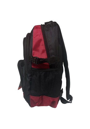 Su Geçirmez Kalın Ortopedik Çok Bölmeli Laptop Okul Gezi Seyahat Kamp Sırt Çantası Büyük 30x47cm Kırmızı