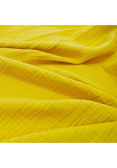 Ezh Pamuklu 4 Kat Müslin Bebek Battaniyesi 120 X 110 Cm Sarı