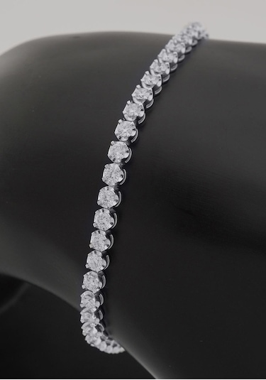 3,93ct G-h Vs Karat Pırlanta Suyolu Bileklik Beyaz
