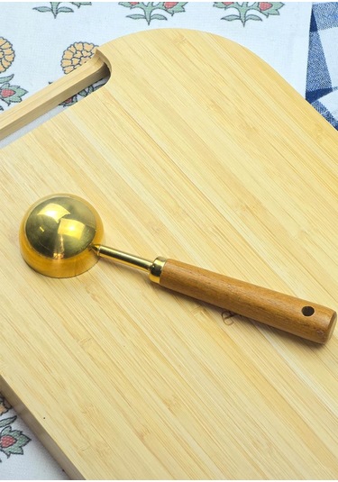 Ahşap Saplı Gold Ölçü Kaşığı - Kahve Ölçüm Kaşığı - 30 Ml