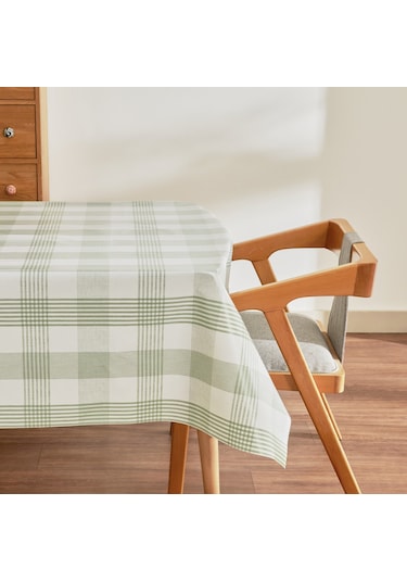 Karaca Home Luna Ekoseli Pvc Masa Örtüsü Yeşil Yeşil