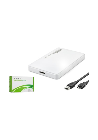 Hadron Hdx1752 Hdd Kutusu Plastik Usb3.0 Sata 2.5" Beyaz