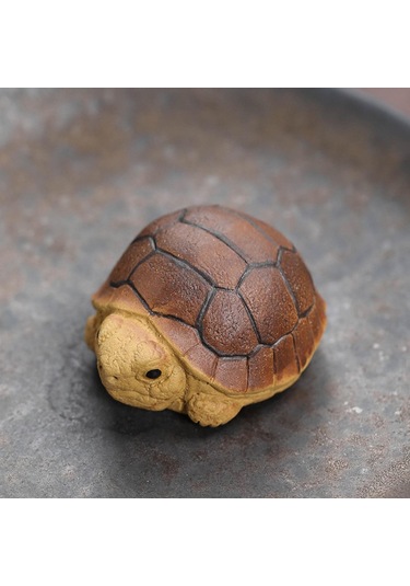 Homyl Mor Kil Çay Pet, Kaplumbağa Heykeli Heykelcik Minyatür Küçük