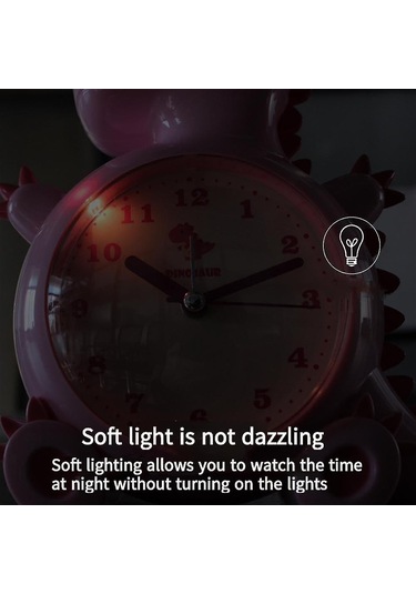 Saytay Çocuk Saati, Çizgi Film Çalar Saat Dinozor Saat Gece Lambası, Öğrenci Çocuk Ev Dekorasyonu Masa Saati Yeşil Hy Diğer