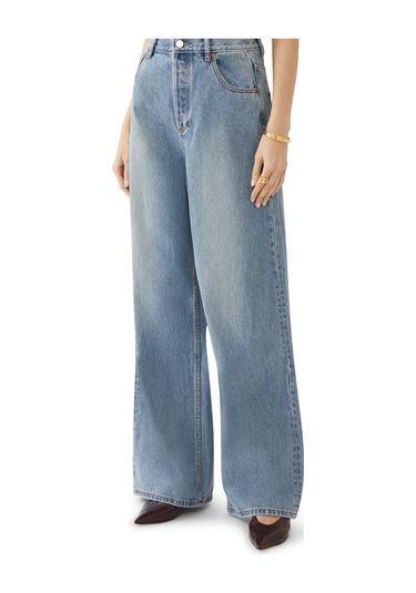 Camilla And Marc Yüksek Bel Geniş Paça Denim Pantolon Açık Vintage Mavi