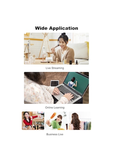 Fosenze Usb 2.0 Web Kamera 720p Hd 120 Derece Geniş Açı 80 Ayarlanabilir Gürültü Engelleme Mikrofon Plug & Play Qq Skype Uyumlu