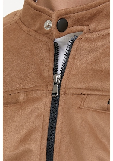 Erkek Vizyon Dar Kesim Süet Ceket Mont-Vizon