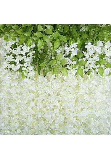 Yapay Sarkan Akasya Çiçeği 100 Cm Beyaz 12 Adet