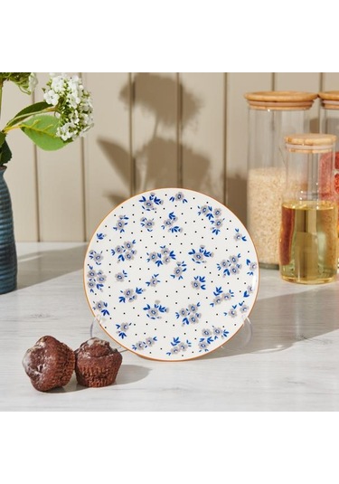 Tulu Porselen Robi Pasta Tabağı - Renkli - 19 Cm Renkli