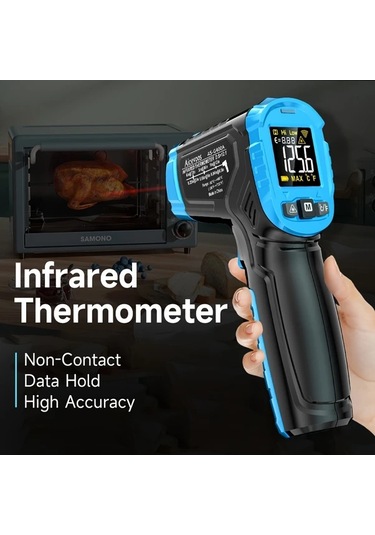 Topshop1 Aicevoos G800b Yüksek Hassasiyetli Temassız Dijital Kızılötesi Termometre Endüstriyel Mutfak Pişirme