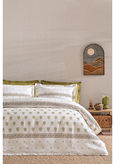 Puffy Lotus Tek Kişilik Pike Takımı - Bej