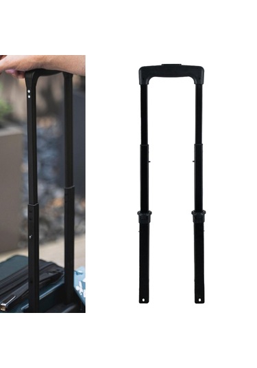 Homyl Bavul Teleskopik Saplı, Çekme Çubuğu Şık Kullanım Siyah