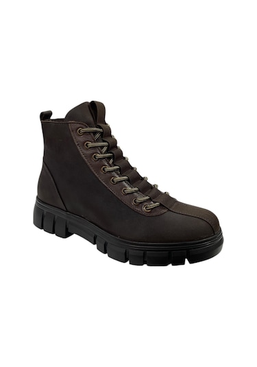 Voyager 4443 Erkek Casual Deri Nubuk Bot Kış 24 Kahve