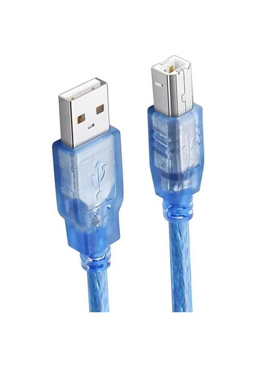 Fully G-534db Şeffaf Mavi 3 Metre Usb Yazıcı Kablosu