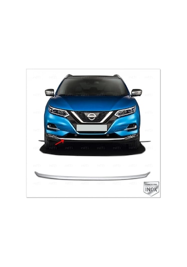 Nissan Qashqai Krom Ön Tampon Çıtası 2017 Sonrası Paslanmaz Çelik