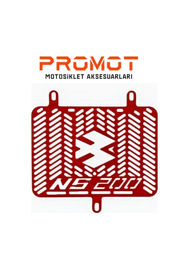 Radyatör Koruma Bajaj Pulsar Ns 200 Kırmızı Radyatör Koruma 2014/2024 Uyumlu