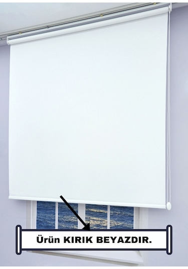 Stor Zebra Güneşlik Perde - Ekru/açık Krem - Mat Kalın Kumaş - Düz/eteksiz - Alüminyum Kasa&boru Beyaz