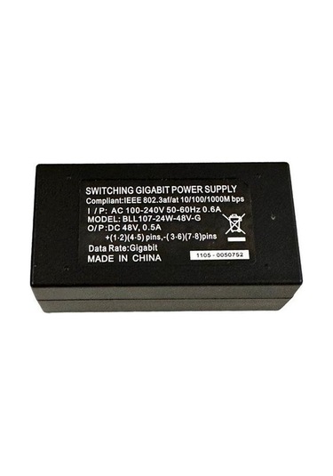 48 Volt Gigabit Poe Adaptör Gigabit Poe Enjektör 48 Volt 0.5 Amper 48 Volt Poe Enjektör