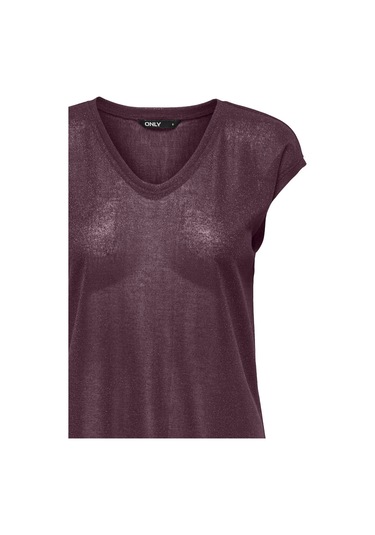 Only 15136069 V Yaka Kolsuz Kadin Body - Bordo Bordo