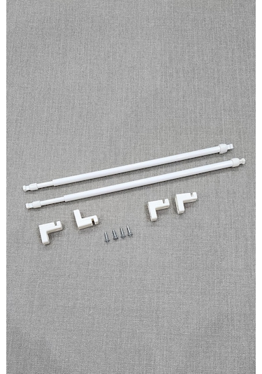 Ayarlanabilir Briz Perde Çubuğu 75-130cm 2 Adet Beyaz