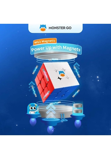 Profesyonel Gan Monster Go 3x3 Mıknatıslı Küp Puzzle