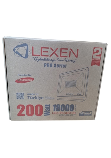 Lexen 200w Samsung Led Projektör 18000 Lümen 200V BEYAZ
