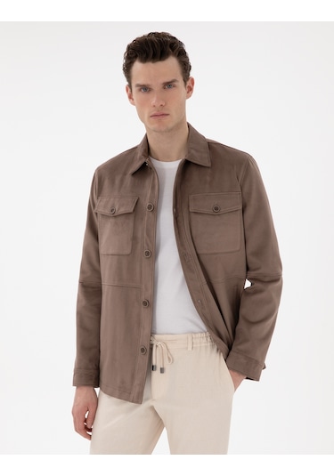 Pierre Cardin Erkek Vizon Deri Mont-kaban 50312345-575 Vizon